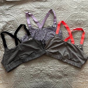 Lot of 3 Under Armour Sports Bras